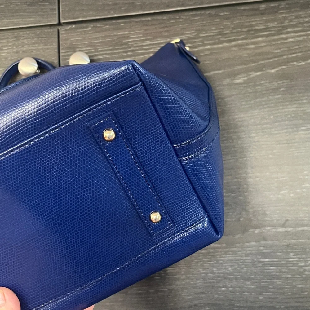 Dooney & Bourke Dark Royal Leather Large Tote - Picture 7 of 16